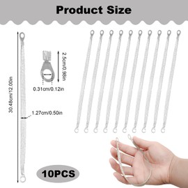 10 Pcs Automotive Ground Strap Kit, 12" x 1/2" Braided Tinned Copper Engine Grounding Straps with 5/16" Ring Terminals, Durable Ground Cable for Cars, Trucks, and Universal Automotive Applications