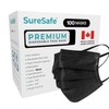 SURESAFE Premium Black Mask - Disposable Face Mask Pack of