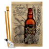 Breeze Decor Craft Beer Burlap House Flag Set Beverages Happy