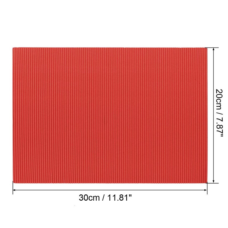 sourcing map 5pcs Corrugated Cardboard Paper Sheets,Red,7.87-inch x 11.81-inch,for Craft