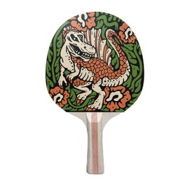 TigerTail Sports Spinosaurus Colorful Design Ping Pong Paddle, Premium 5 Ply Table Tennis Racket (Black on Back)