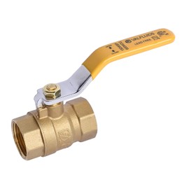 VALFLUIDS Full Port Forged LF Brass Ball Valve With Female Thread NPT Connector，150 PSI WSP / 600 PSI WOG. (1/2 Inch)
