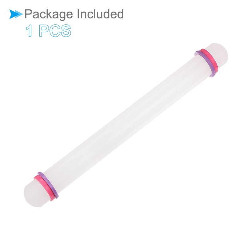 CoCud Fondant Rolling Pin, 13" Length, PP Plastic Non-Stick Guide