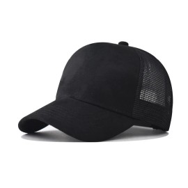 2027 NEW KJ Customized Summer Truck Driver Baseball Cap with 3D Embroidery Mesh Fabric Breathable & Waterproof CustomSize: One Size, Color: Black
