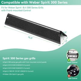 Spirit e-310 15.3 Inch Flavorizer Bars for Weber Spirit and Spirit II & GS4 Spirit II 300 E310 E320 E330 S310 S320 S330 Gas Grill with Front Control Knob, Heat Plate for Weber 7636 67046 69797 68843