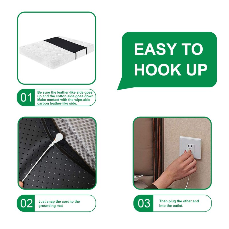 Grounding Mat, Breathing Grounding Mat Kit with UK Grounding Cord,