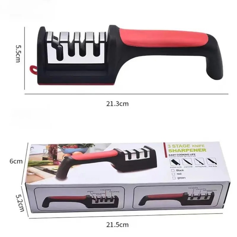 Kitchen Carbide 3 Stages Kitchen Knife Sharpener System