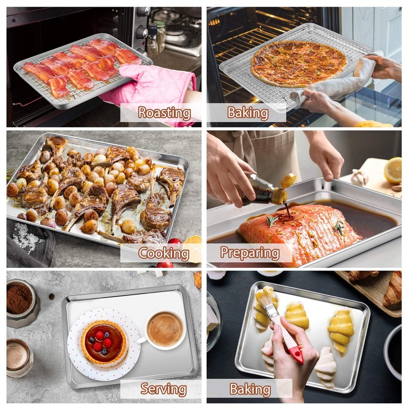 P&P CHEF 16 + 10.4 Inch Baking Sheet and Rack