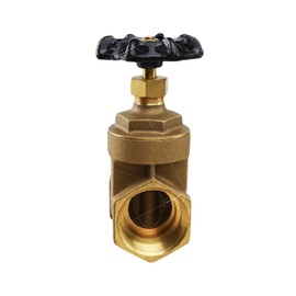 Midline Valve 429U434 Heavy Duty Gate Valve with Wheel Handle, Water Shutoff 2-1/2 in. FIP Connections, Cast Brass