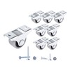8 Pcs Mini Swivel Swivel Castors 25mm Plastic Rubber Castors