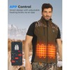 KEMIMOTO Mens Heated Vest with 12V 20000mAh Battery, Camo Heated
