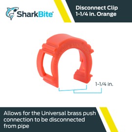SharkBite 1-1/4 Inch Disconnect Clip for Push to Connect Brass Plumbing Fittings, UXLDC35