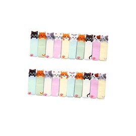 Operitacx Funny Cartoon Sticky Post Notes Cat Time Memo Sticky Bookmark for Work
