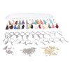 200pcs Acrylic Key Ring Kit 30 Acrylic Blank 30 Key