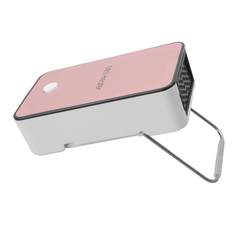 Mini Space Heater Pink Fast Heating Rotatable Holder Anti Slip