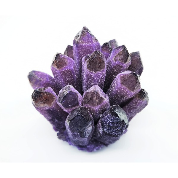 Invenko Crystal Quartz Cluster for Home Decoration Crystalcluster Gift Fengshui Ornaments Home Decoration. (300g-400g, Purple)