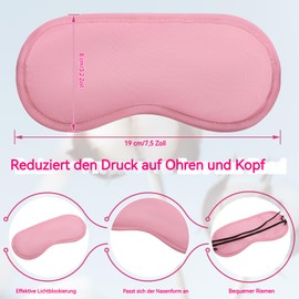 Tczecoo Pack of 100 Sleeping Mask, Eye Mask, Silk Sleeping Mask with Elastic Strap, Light Blocking Eye Cover for Men and Women, Portable Sleeping Glasses for Travel, Shift Work, Game (Pink)
