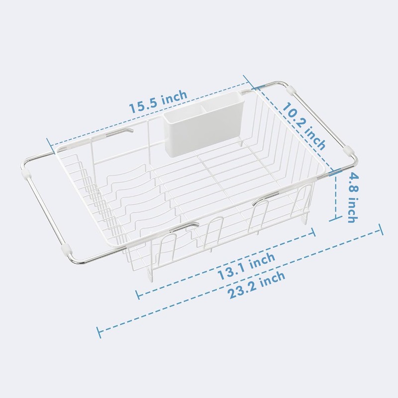 JASIWAY Dish Drying Rack in Sink, Small Dish Drainers for