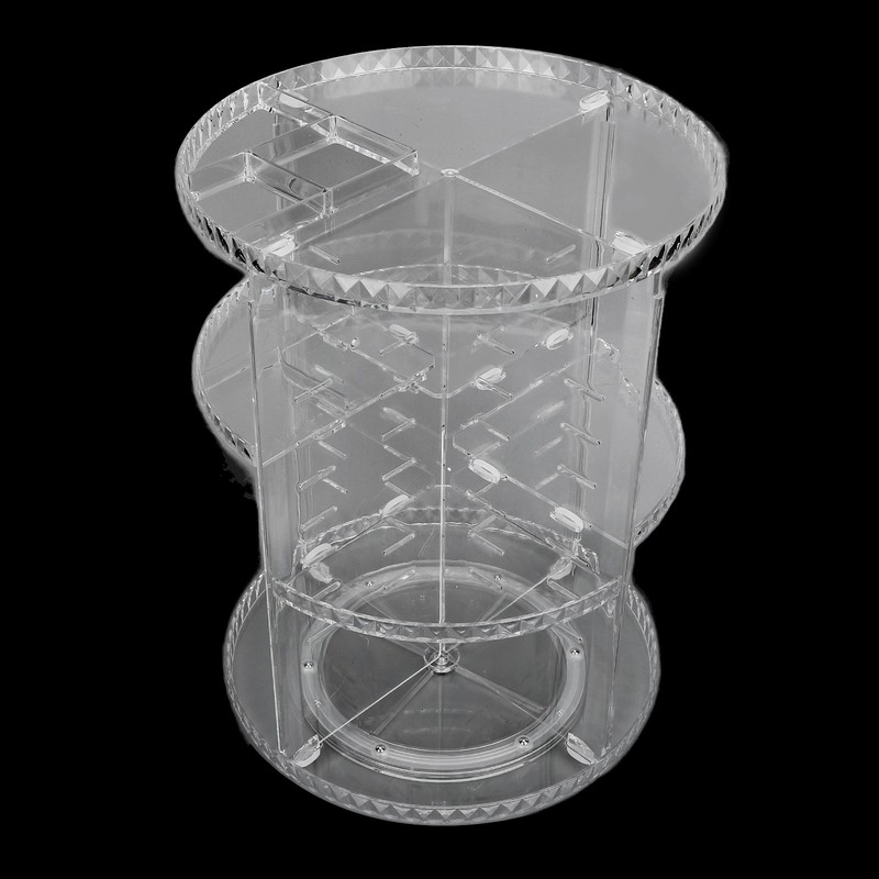 360 Degree Rotation Rotating Makeup Organizer Transparent Stable Base Cosmetic