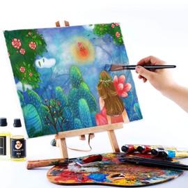 TRANSON Transon Artist Paint Brush Set of 12 for Watercolor Acrylic Gouache Oil and Tempera Painting