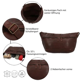 Gusti Nyra Women's Leather Shoulder Bag Handbag Vintage Leather Bag, Brown 1
