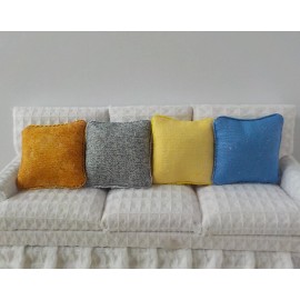 Handmade by Seller Dollhouse Miniature Handmade Set of 8 Assorted Throw Pillows/Cushio