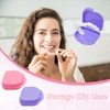 2-Pack orthodontische Zahnhalter Case Box - Belüftete, sichere Snap-Lock-Verschluss, Multi-Use-Lagerbehälter