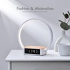 WILIT Bedside Lamp with Alarm Clock,Touch Lamp with Wireless Charger,Nightlight