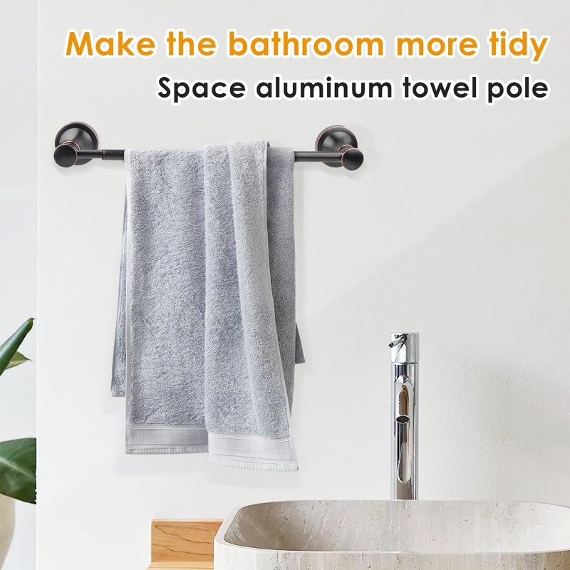 Adjustable Bronze 15 to 26Inch Bath Towel Bar Rack for
