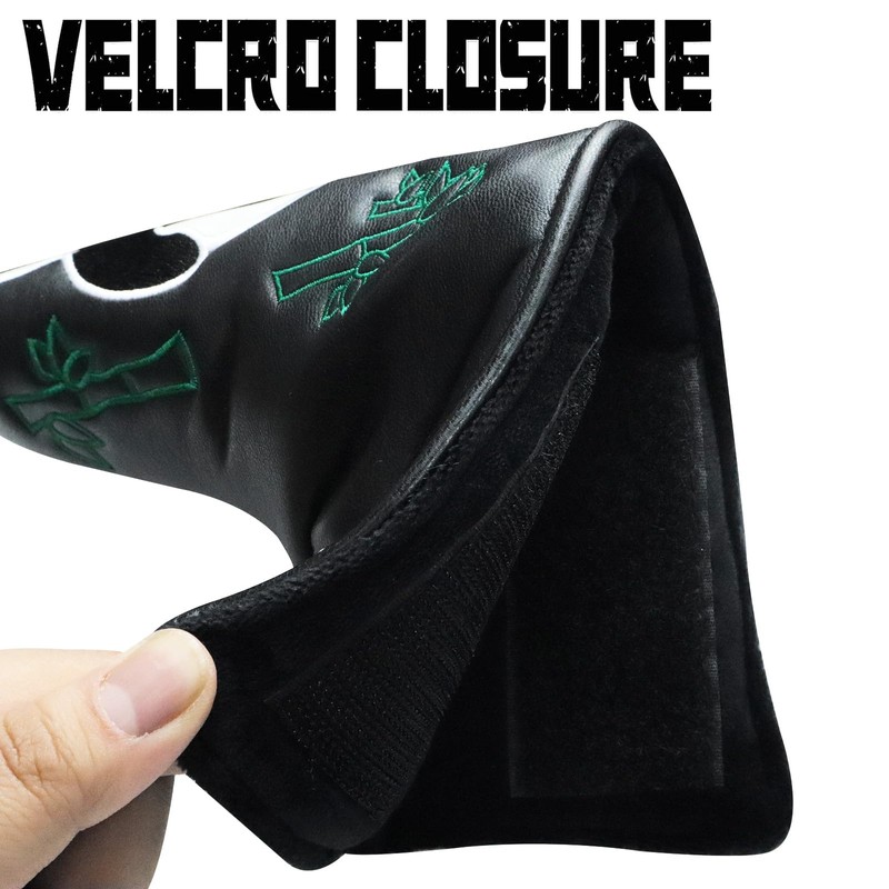 Golf Putter Head Cover Mallet, PU Leather Headcover for Blade