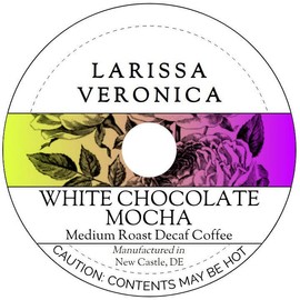 White Chocolate Mocha Medium Roast Decaf Coffee (Single Serve K-Cup Pods) (Gourmet, Naturally Flavored, Whole Coffee Beans) (12 pods, ZIN: 575577)