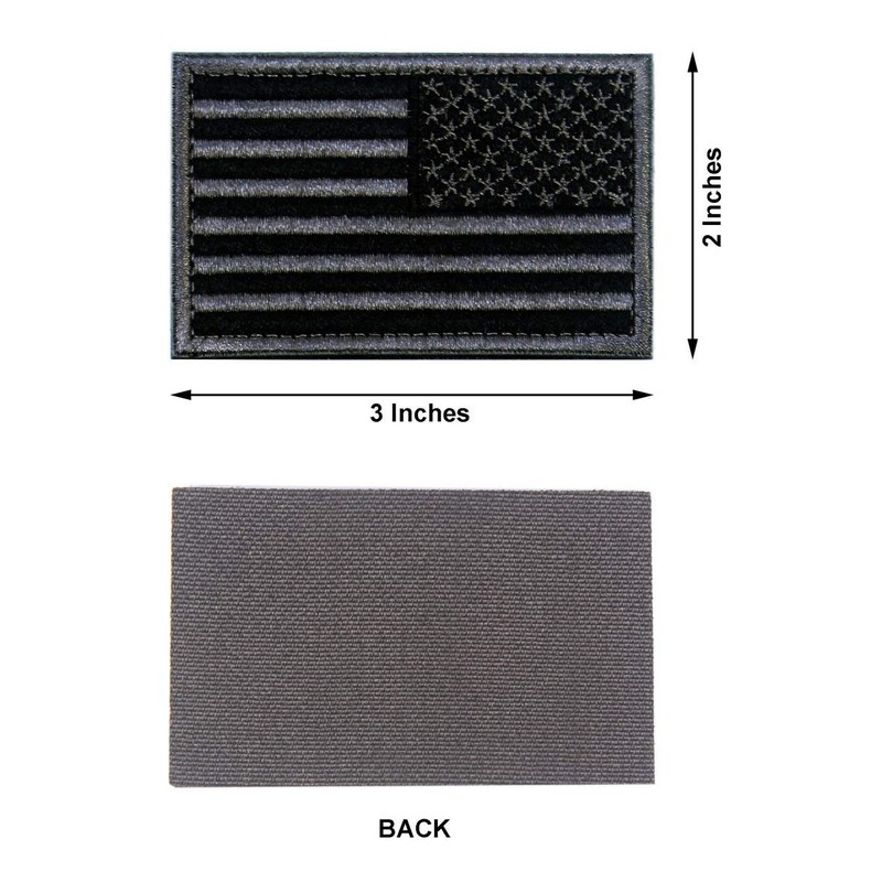 Tactical Patches of USA US American Flag Reverse, with Hook