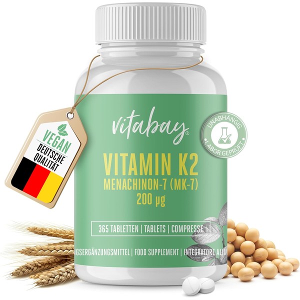 Vitabay Vitamin K2 High Dose 200 µg (mcg) – Vegan