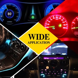 OtpOutopa Guage Cluster Speedometer Light Bulbs Super Bright 17 18 27 37 58 86 2721 Bulb T5 B8.5d COB 1SMD Led Dashboard Dash Cluster Speedmeter Instrument Panel LED Light Bulbs (Green,30PCS)