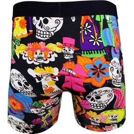 Good Luck Undies Men's Day Of The Dead Boxer Brief Underwear, Small