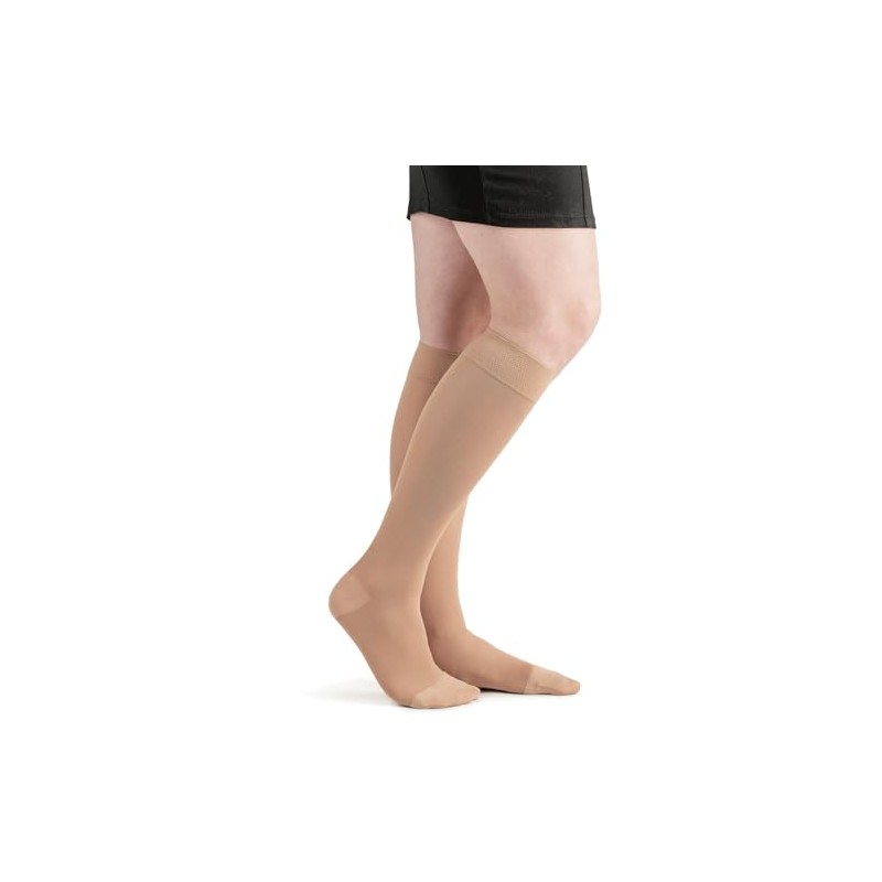 Actifi Opaque Microfiber 15-20 mmHg Compression Stockings, Knee High, Closed
