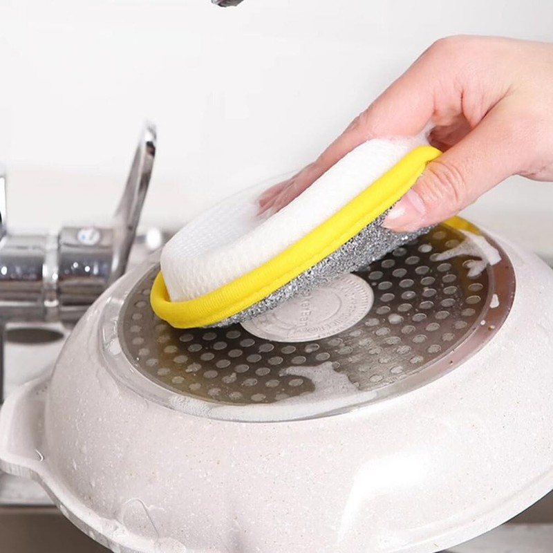 Dishes Scrub Sponges, 20pcs Double-Side Kitchen Scouring Pads Non Scratch