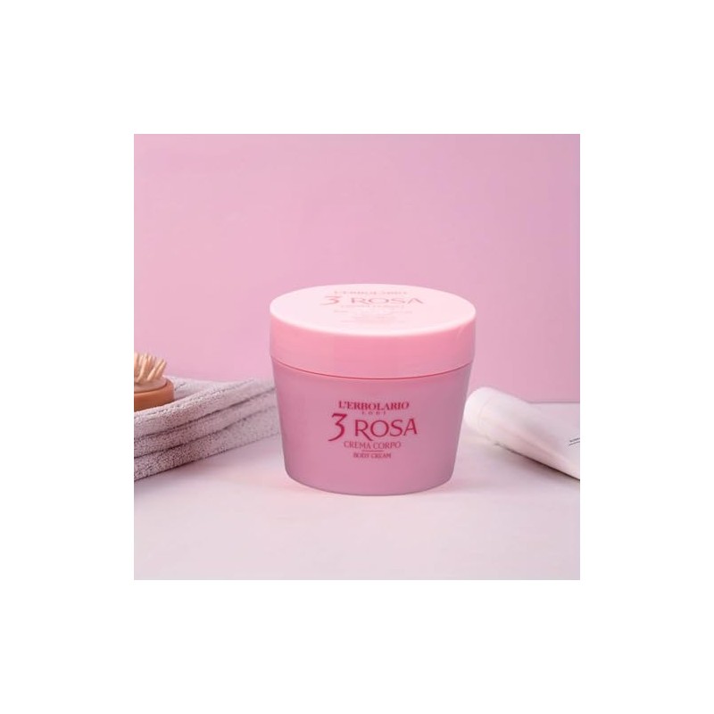 3 Rosa (Three Pinks) Perfumed Body Cream by L'Erbolario Lodi