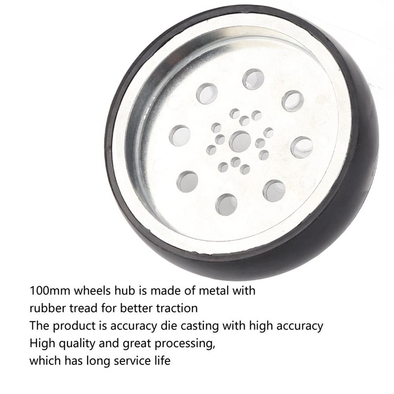 100mm Robot Wheel Metal with Neoprene Tire Industrial Robot Parts