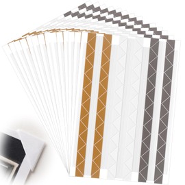Incinkod 1428pcs Clear Self-Adhesive Photo Corners, 14 Sheets 0.6 Inches Picture Mounting Corner Stickers, Picture Edge Stickers Photo Tape for Scrapbooking Family Album DIY Journal (3 Colors)