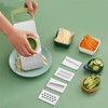 2 Pack Stainless-Steel Mandoline Slicer for Kitchen, 6-in-1 Vegetable Cutter,