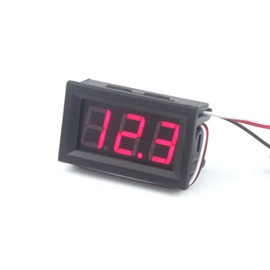 Taikuwu 3 Pieces 0.56 Inch LED DC Voltage Meter Panel 0-100 V 3 Wire with Head Housing Digital Voltmeter Electrical Display Accuracy Volt Monitor Tester, Red, Blue, Green Display