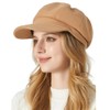 Redwestmelon Women's Newsboy Cap Retro Plaid Octagonal Hat Outdoor Sun