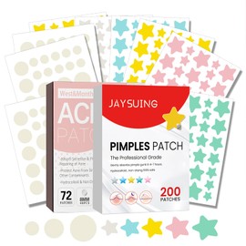 Scettar Pack of 272 Pimple Patches Stars Invisible Pimple Patch Anti Plaster Acne Hydrocolloid Invisible Pimple Patch for Anti-Inflammatory Against Acne