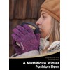 Rahhint Thermal Winter Gloves for Men Women Pure Wool Knit