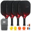 T-300 Carbon Fiber Pickleball Paddles Set of 4/2，Premium Pro Pickleball