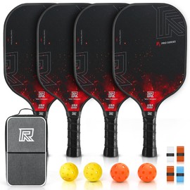 T-300 Carbon Fiber Pickleball Paddles Set of 4/2，Premium Pro Pickleball Paddles,Spin Texture,USAPA Approved for Beginners and Advanced Players，Pickle Ball Paddle Set for Men, Women, and Kids