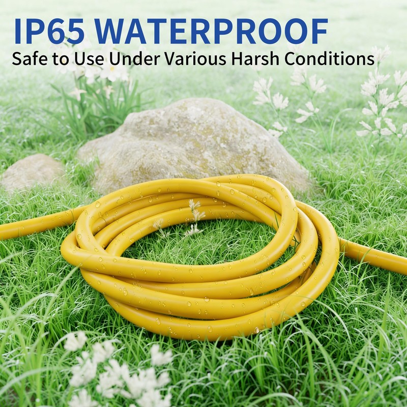 cismorvex 3ft Outdoor/Indoor Extension Cord with Lighted 10/3 Gauge Yellow