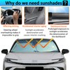 CIMOF Windshield Sun Shade Fit for Toyota Camry Accessories 2025,