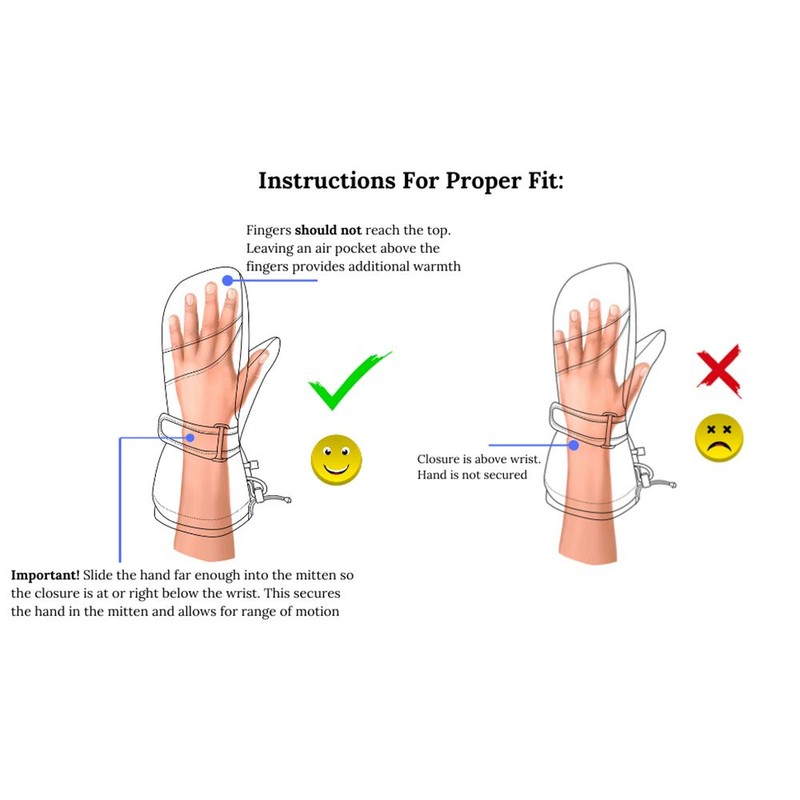 Guantes impermeables Thinsulate para niños pequeños, Xtra Long Cuff -